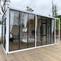 Maisons mobiles de luxe modulaire moderne préfabriquées, petites maisons, 1 chambre avec salle de bain, idéale pour un salon