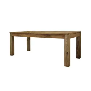 Juego de mesa de comedor de madera antigua, muebles