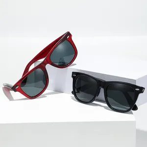 Sunglasses Hot Sales Block Glare Men's Sunglasses Plate Frame Glass Lens Polarized Sunglasses