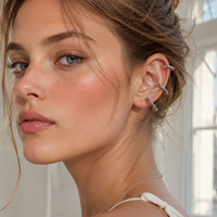 Anting Hoop Bentuk C Berlapis Emas 18K dari Baja Anti Karat Bertekstur Spiral Mili New Arrival, Perhiasan Wanita Trendy