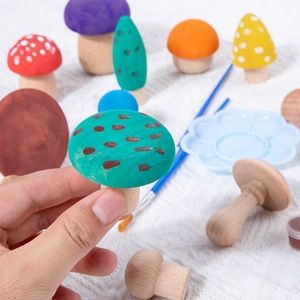 Juego de Recolección de Hongos, Juguete de Madera para Dibujar y Pintar con Herramientas de Pintura - Product Image 4