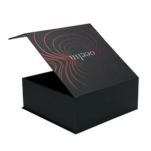 Boîte-cadeau de luxe personnalisée avec logo personnalisé a4 rigide mat noir or fermeture à rabat magnétique emballage avec fermeture magnétique - Product Image 1