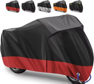Cubierta de motocicleta <span class=keywords><strong>impermeable</strong></span> universal para todas las estaciones de poliéster con agujeros de bloqueo y <span class=keywords><strong>bolsa</strong></span> de almacenamiento para protección solar y exterior - Product Image 3