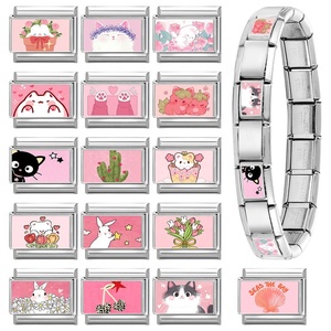 Accesorios para Correas de Reloj de Acero Inoxidable, Diseño Animal en Tonos Rosados, Compatibles con la Normativa de la UE, Pulsera Versátil - Product Image 3