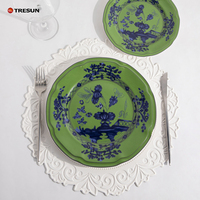 Service de table en céramique et porcelaine décorative écologique moderne, style italien de luxe, plats personnalisés pour cadeaux d'affaires