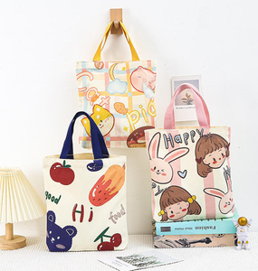 Sac fourre-tout en toile imprimée pour la plage, très tendance, sac à bandoulière pour fille, sac d'école mignon, sac de shopping - Product Image 4