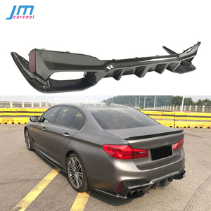 Seco de fibra de carbono difusor trasero labio divisores de Spoiler para <span class=keywords><strong>BMW</strong></span> serie <span class=keywords><strong>5</strong></span> F90 M5 sedán de 4 puertas 2018- 2020 3D estilo protector de parachoques - Product Image 1