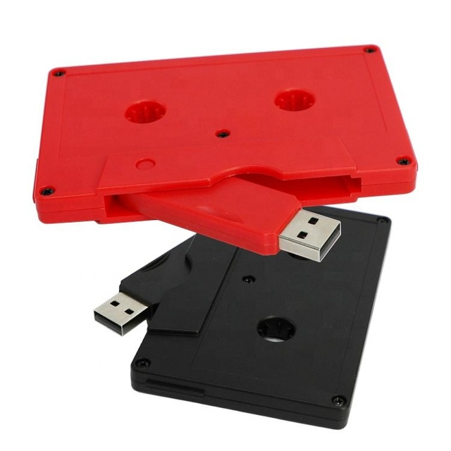 Real Capacity Cassette Tape Usb Flash Drive Novelty Promotional Gift 64GB Pendrive 4GB 8GB 16GB 32GB Plastic Pen Drive 128GB