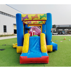 Castillo Inflable con Diseño de Cachorro de Dibujos Animados, Casa de Brinco y Tobogán Combinados, Castillo Inflable Comercial - Product Image 4