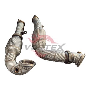 Collecteur d'échappement haute performance en acier inoxydable Vortex pour BMW Série 7 F02 N54 3.0T Twin Turbo, montage direct - Product Image 3