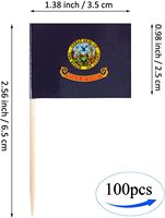 Tusuk Gigi Bendera Negara Bagian Missouri, Dekorasi Topper Cupcake, Tusuk Gigi Koktail Mini Bendera Kecil