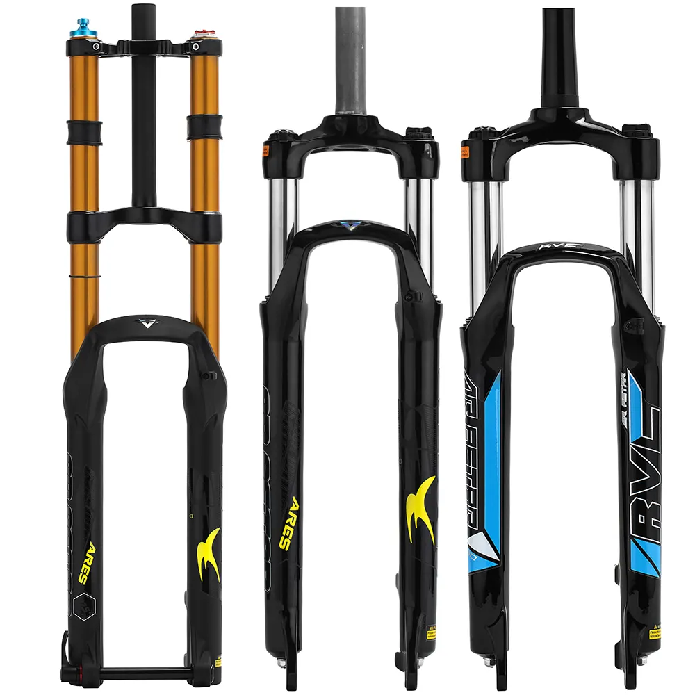 29er mtb fork with dual/single crown and aluminum material bicycle air/coil fork