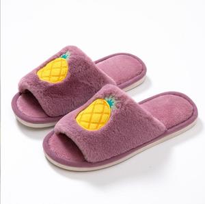 Nouvelles pantoufles <span class=keywords><strong>d</strong></span>'intérieur douces en peluche gris rosé <span class=keywords><strong>cerise</strong></span> pour l'<span class=keywords><strong>hiver</strong></span>, design mignon avec fonction antidérapante, chaussures <span class=keywords><strong>d</strong></span>'été - Product Image 5