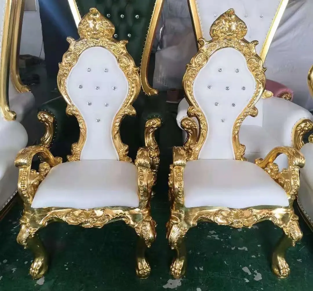 Wholesale Modern Classic Royal King Throne Wedding Chair For Bride and Groom