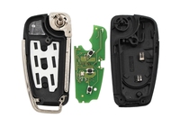 Clé intelligente sans clé à 3 boutons 433 MHz avec puce Megamos AES 48 pour Audi A4 A5 Référence : 8V0837220 8V0837220P Système de télécommande