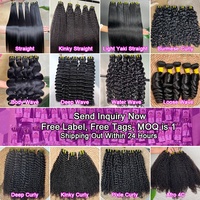 Extensions de cheveux vierges vietnamiens non traités à 100% Cheveux humains raides Yaki légers 15A en mèches