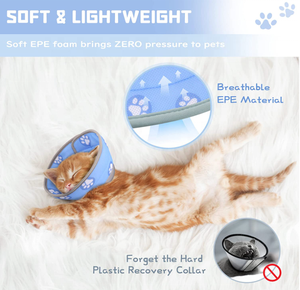 बिल्ली शंकु कॉलर शीतल रिकवरी कॉलर छोटे बड़े बिल्लियों के लिए समायोज्य Elizabethan कॉलर बिल्लियों के लिए बिल्ली के बच्चे - Product Image 3