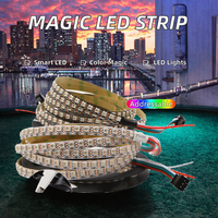 Bande de couleur magique 4mm étroite SK6812 LED 5m de long 60-144 LED/M adressable individuellement SMD 3535 RGB Light Smart Strip Lights