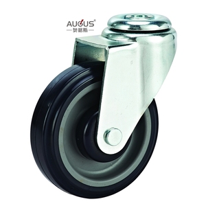 AUGUS Hot <span class=keywords><strong>Sales</strong></span> Schwenkbar PU TPR Rollen wagen Räder Kinderwagen Rollen Einkaufs wagen Rad - Product Image 5