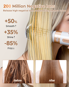 Sèche-cheveux 7 en 1 haute vitesse, multi-styler, lisseur à air chaud, sèche-cheveux professionnel en une seule étape, peigne à air chaud, outils de coiffure - Product Image 3