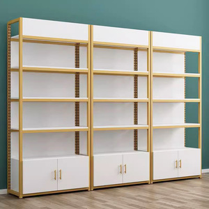 Modern Retail <strong>Display</strong> Shop Shelves Iron Metal Wooden <strong>Rack</strong> Stand With Logo For Supermarket Convenience Grocery <strong>Display</strong> - Product Image 1