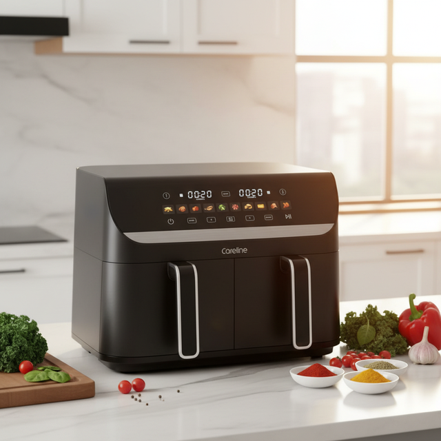 Large Capacity Oven Air Fryer 2200-2800W with Dual Zone Basket Digital Electric Deep Fryer 5.5L+5.5L Double air Fryer