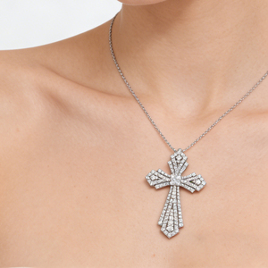 CUSTOM SILVER 14K GOLD PLATED VS QUALITY LAB GROWN CVD DIAMOND CLASSIC ENGAGEMENT GIFT LUXURY SWEATER <b>CHAIN</b> NECKLACE PENDANT - Product Image 4