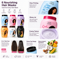 Série de crèmes capillaires professionnelles hydratantes, lissantes, biologiques, véganes et nourrissantes pour cheveux abîmés, avec fonction réparatrice