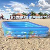 Couverture de piscine rectangulaire en PVC WT250815P03 10'x6'7" compatible avec le chlorinateur, accessoires pour piscine pour enfants 33" X 2.00" X 84cm