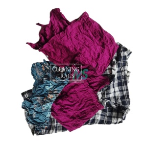 Trapos de algodón 100% altamente absorbentes Trapos de limpieza industriales de colores 10kg 15kg 20kg 25kg Trapos para limpieza - Product Image 3