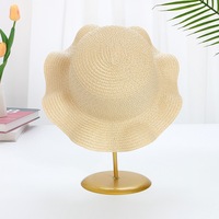 En stock, chapeau de soleil ondulé pour enfants avec sangles coupe-vent, chapeau de soleil à large bord réglable pour enfants, protection UV pour l'été
