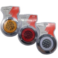 Feux arrière de camion LED universels, forme rectangulaire ou ronde, 12V, rouge ambre