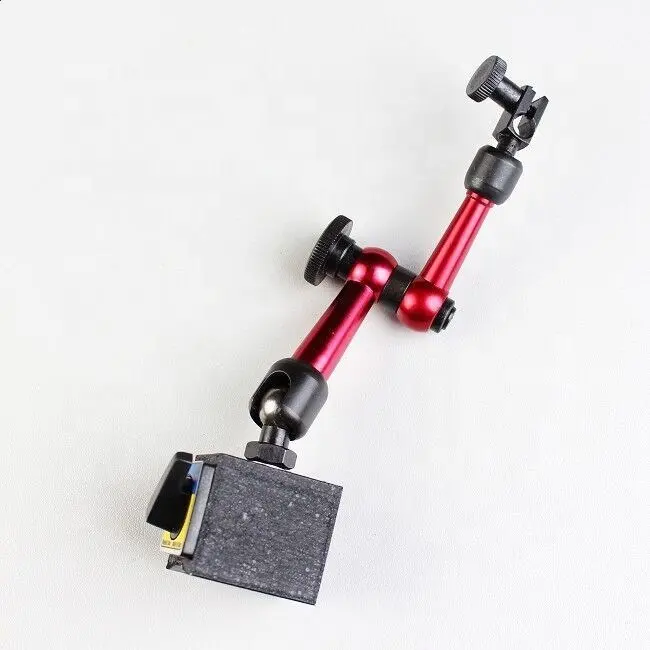 3-Joint Rood Flexibele Verstelbare Magnetische Base Holder Stand Voor Metalen Test Indicator Digitale Wijzerplaat