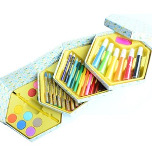 Fournitures scolaires, boîte à outils d'art en PVC, coffret cadeau, fournitures d'art pour étudiants, kit de dessin, ensembles d'art avec crayons de <span class=keywords><strong>couleur</strong></span> - Product Image 3