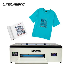 Impressora de filme PET de transferência térmica de fábrica Erasmart, máquina de impressão de camisetas, jato de tinta A3 30 DTF
