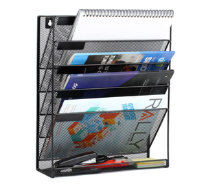 Porte-revues mural en maille Porte-journaux A4 Porte-<span class=keywords><strong>catalogue</strong></span> en métal Panier - Product Image 1