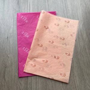 Eco Friendly Wholesale 100pcs Custom Logo Printed 17gsm Gift <b>Wrapping</b> Tissue <b>Paper</b> for Clothing <b>Cosmetics</b> Grocery 49x74cm - Product Image 5