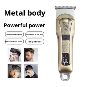 Pantalla digital profesional eléctrica para hombres para cortadoras con cabezal de aceite transfronterizo nuevo cabello para cortadoras alimentadas por USB - Product Image 3