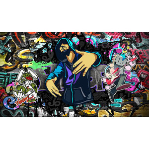 Papier peint 3d Trendy Hip-Hop Style Magasin de vêtements pour hommes <span class=keywords><strong>Fond</strong></span> <span class=keywords><strong>d</strong></span>'<span class=keywords><strong>écran</strong></span> Graffiti <span class=keywords><strong>D</strong></span>écoration de salle de classe Papier peint Revêtement mural - Product Image 5
