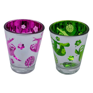 Logotipo personalizado de fábrica Calcomanía Impresión completa Puerto Rico <span class=keywords><strong>Costa</strong></span> Rica Recuerdo Perezoso Vaso de chupito - Product Image 2