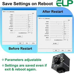 ELP visione notturna 12MP fotocamera USB giorno e notte immagine a colori 1080P 120fps 4k 30fps grandangolare nessuna distorsione webcam salva impostazioni - Product Image 6