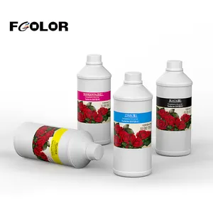 FCOLOR ขายส่ง 1000ml สิ่งทอการพิมพ์หมึกสี DTG หมึกสีขาว DTG หมึกสําหรับ epson i3200 DTG เครื่องพิมพ์