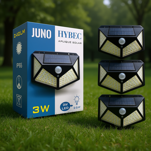 Lampe murale solaire Juno 3W IP65 avec détecteur de mouvement pour éclairage extérieur - Product Image 3