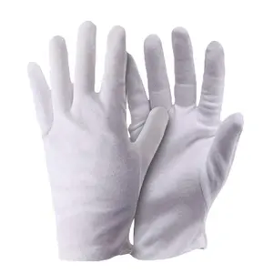 Wholesale White Soft Anti Static Non Slip Washing Car Cleaning Household Work String Knit Cotton Gloves
