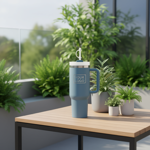 Hipdeer 40oz Glass Travel Mug <b>With</b> Handle Classic Style For Business Gifts Coffee Tea Water Bottle Vacuum <b>Flask</b> - Product Image 2