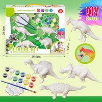Modèle de dinosaure embryonnaire blanc peint, ensemble de jouets créatifs pour enfants, bricolage, coloriage, dessin, garçons, filles, graffiti fait main