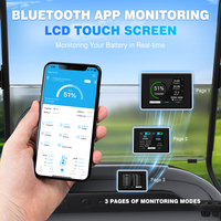 Kustomisasi Remote Control Monitor BT, Baterai Lithium Golf Cart OEM Daya Kuat 72V 105AH, Baterai Lithium untuk Golf Cart