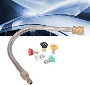 4000psi in acciaio inox ottone idropulitrice prolunga la spina di collegamento rapido asta curva da 1/4 pollici <span class=keywords><strong>per</strong></span> la <span class=keywords><strong>pulizia</strong></span> dell'auto - Product Image 5
