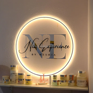 Lettres 3D dorées effet miroir, néon LED, acrylique, sans MOQ, logo personnalisé rétroéclairé, nom, enseigne extérieure personnalisée pour salon de manucure, décoration murale - Product Image 2