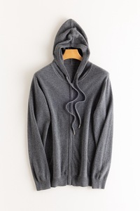 Custom <strong>Men</strong> Cashmere Hoodie Sweater <strong>Long</strong> Sleeve Knitted Wool Clothes <strong>Cardigan</strong> Full up Zipper - Product Image 5